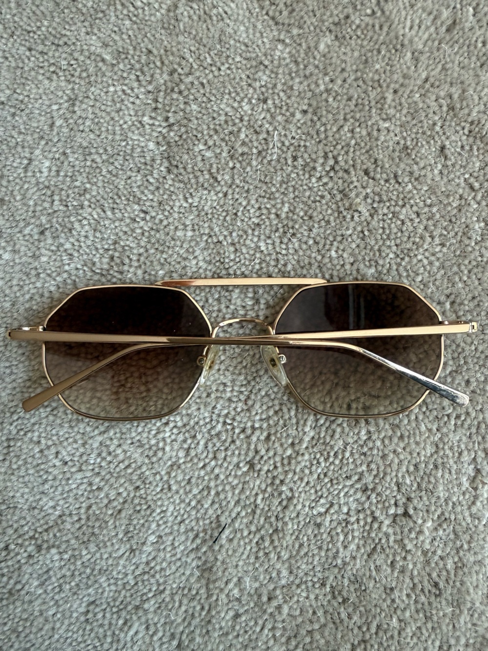VEHLA Gold Frame Brown Gradient Lens Men's Sunglasses - Picture 3 of 5